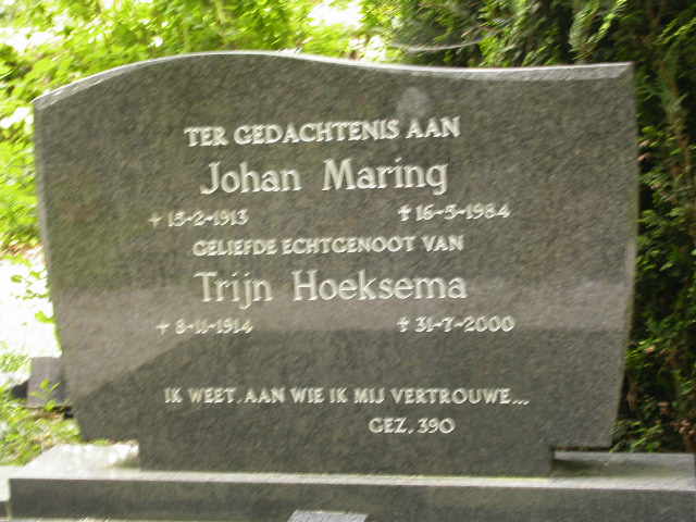 grafsteen johan maring en trijn hoeksema.